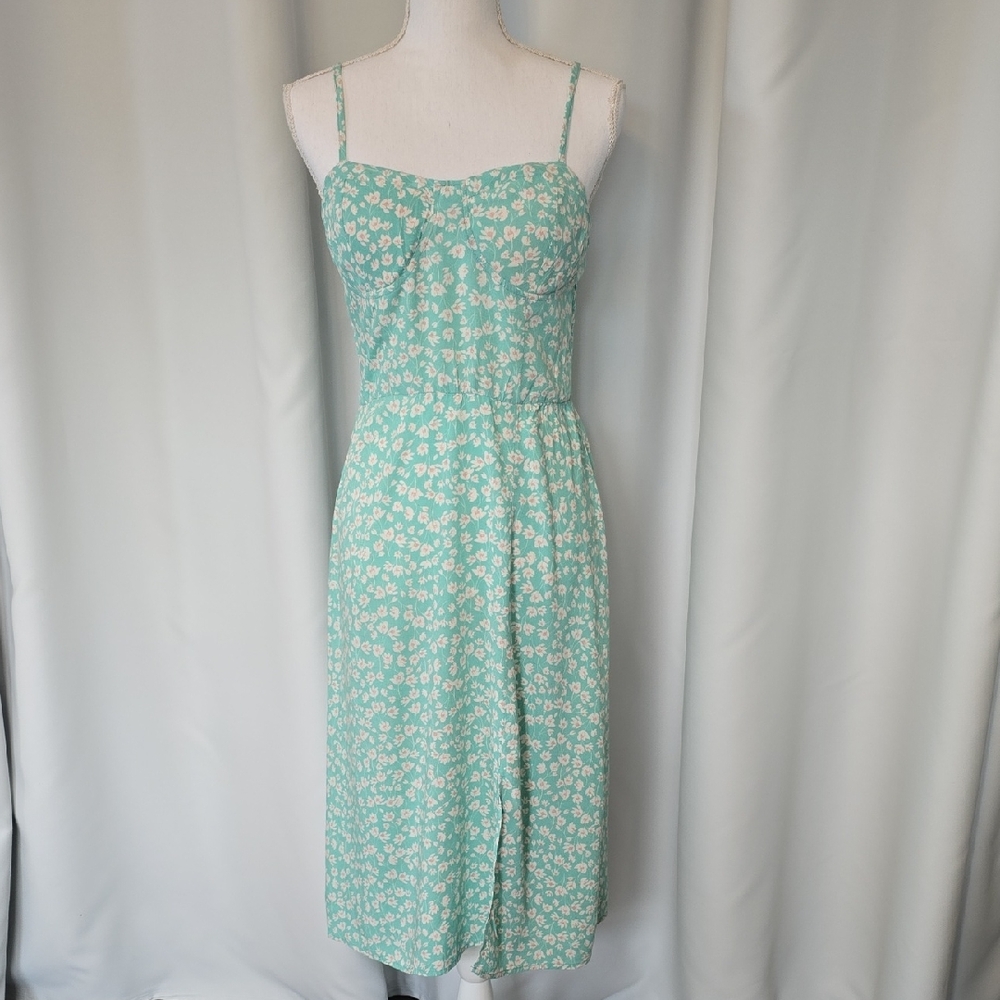 Lily Rose Teal Floral Midi Dress